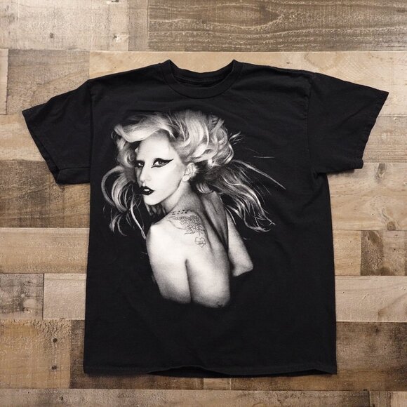 Lady Gaga Born This Way 10th Anniversary Graphic T-Shirt Black Unisex Size M - Picture 1 of 6